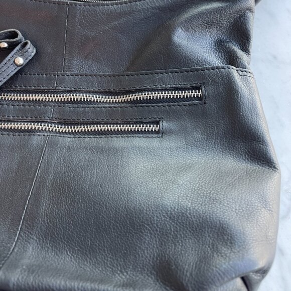 Marco Avane Black Leather Shoulder Bag - Picture 9 of 9